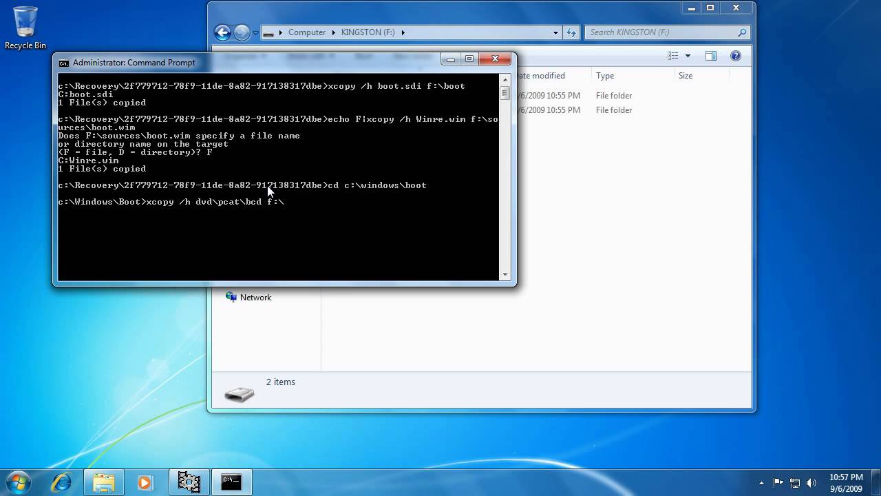 create bootable usb windows 7 disk image
